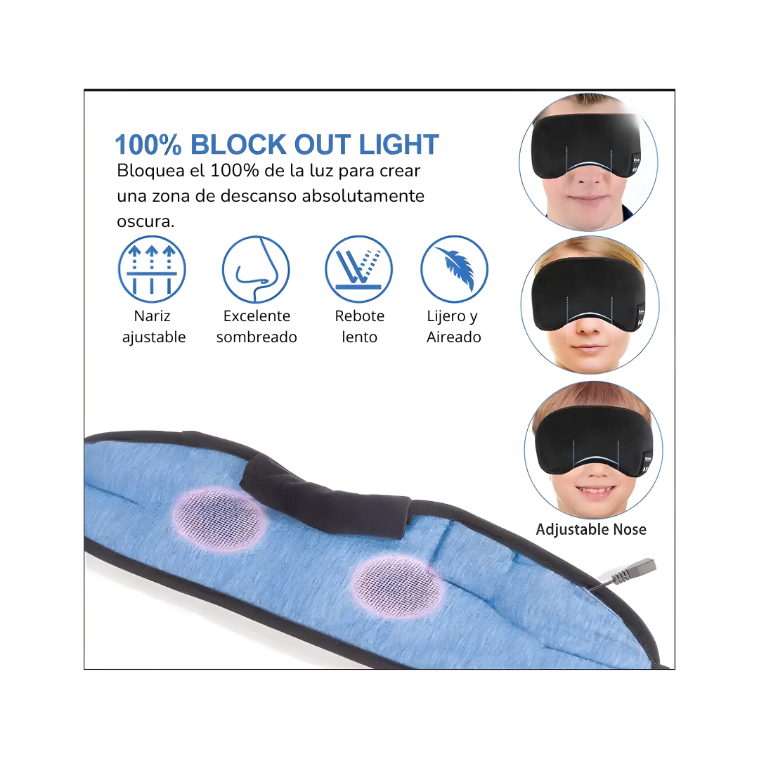Antifaz Con Audifonos Para Dormir